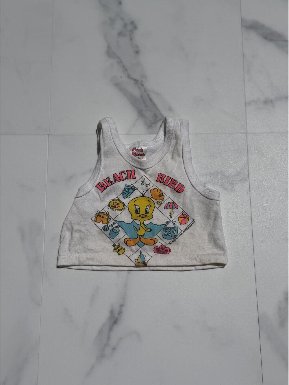 VTG Beach Bird Tweety Tank Top Sz 12 Mos